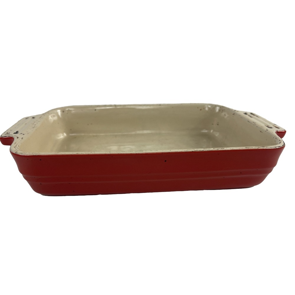 Le Creuset Red‎ Rectangular Casserole Dish 13-13 Handles